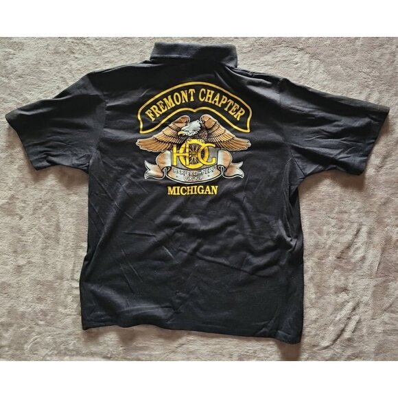 Harley Owners Group Fremont Chapter Polo Biker Shirt XL Black Crystal Springs - Picture 7 of 7